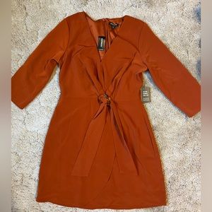 NWT Express Size M 3/4 Sleeve Sheath Dress with Tortoise Shell Buckle
